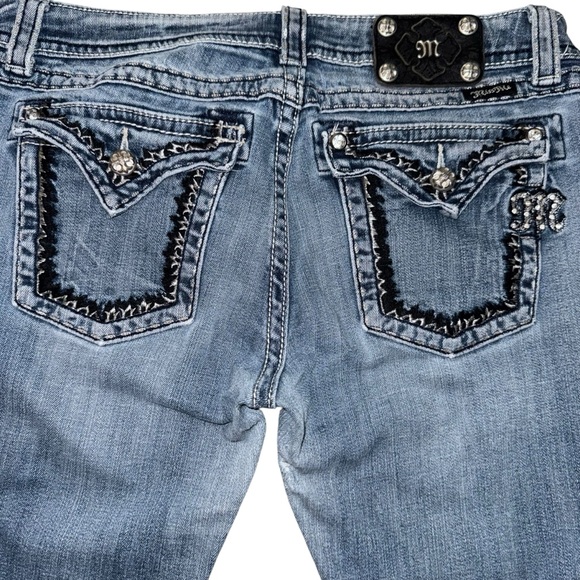 Miss Me Denim - Miss Me Easy Boot Jeans Womens 30 Distressed Flawed Inner Thigh Wear Stretch